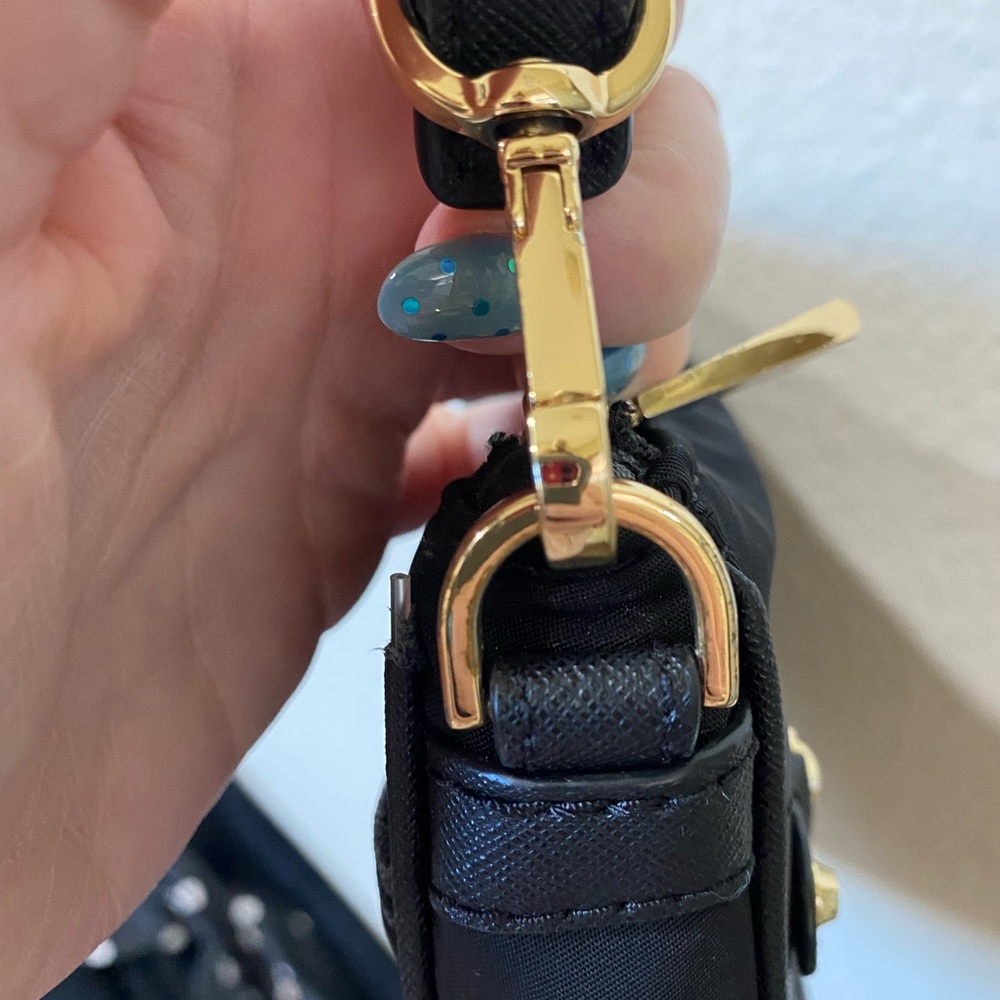 Michael Kors Black Crossbody Bag with Gold Accents - Picture 4 of 10